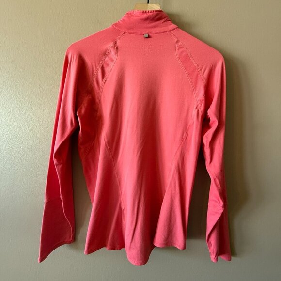 Women's M Nike Dri-Fit Half Zip Pullover Running Jacket in Coral Mock Neck - Picture 3 of 8